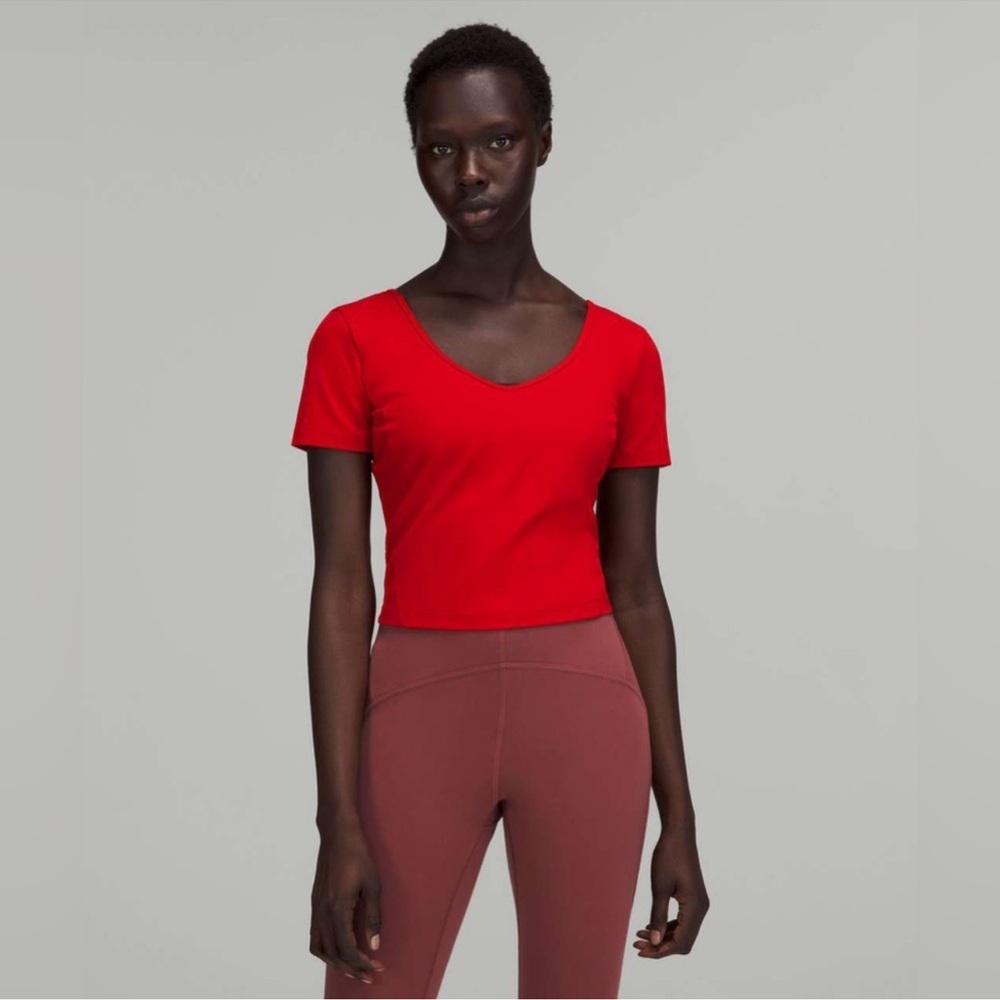 NWT Lululemon Align Tee T-Shirt size 8 Dark Red DKRD